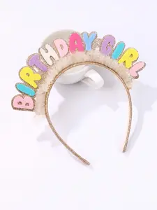 Colours Letter Design Headband, Creative Birthday Party Headband, Fashion Hair Accessories for Women & Girls, Elastic Fashion Headbands