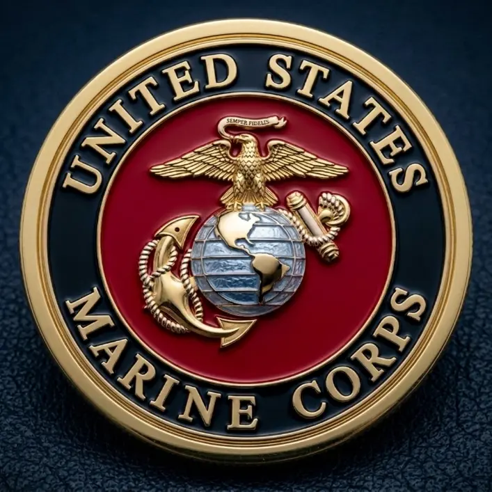 US Military Tribute Challenge Coin, US Military Commemorative Coin, Veteran Collectible, 3D Engraved Metal Keepsake, Patriotic Armed Forces Gift, Custom Military Coin for Collectors