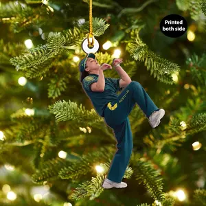 Meme Double Sided RayGun Breakdancing acrylic Ornament, Christmas Tree Decor Wood Ornament Gift, Funny Christmas Tree Decor