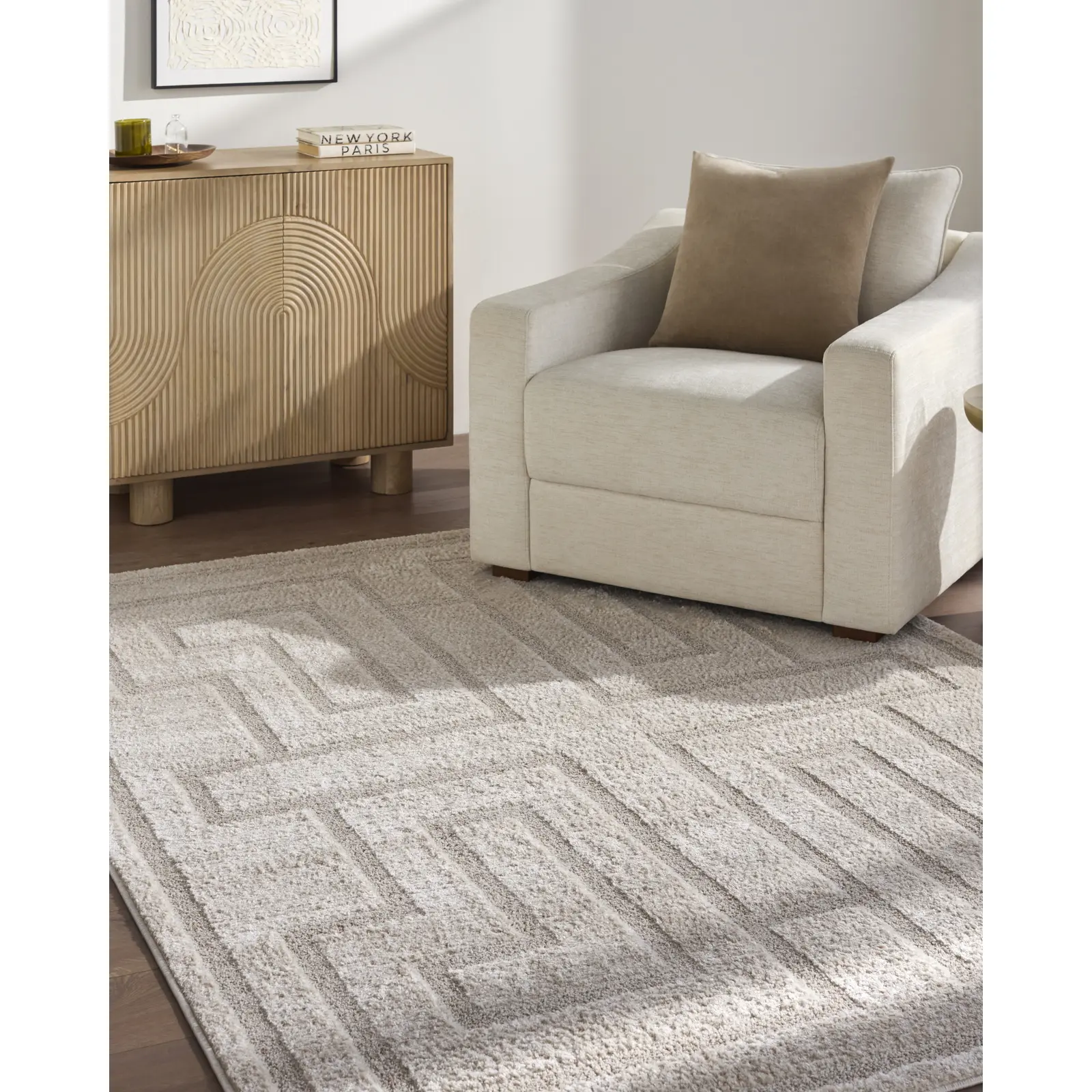 Livabliss x Rachel Zoe Modern Art Deco Geometric Graphic Indoor Floor Rug - Home & Household Decorative Modern Geometric Accent Piece, Geometric Graphic Rug