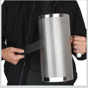 Metal Guiro Shaker Percussion Instrument with 8 Tine Scraper for Live Performance Smooth Surface Durable Compact Design