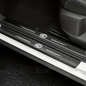 Mg Creative Car Door Sill Protector Strips, Rear Trunk Guard, Polyethylene Carbon Fiber, Universal Fit, No Ca Prop 65 Warning
