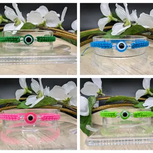 Adjustable Handmade Evil Eye Macrame Bracelet