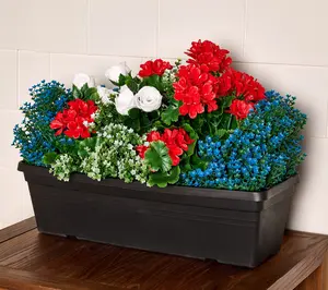 Wicker Park 20" Indoor/Outdoor Mixed Floral Planter Box