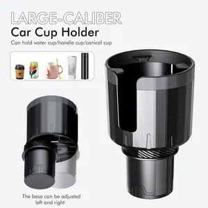 Multifunctional Car Cup Holder Expander, Universal Cup Holder, Adjustable 105mm Large Diameter, Sliding and Extensible Base, Fits Mugs and Bottles with Handles
