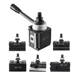 VEVOR Quick Change Tool Post Set, 6 Pcs, Includes Lathe Tool Holders, Piston Type Tool Post with Turning Tool Holder Accessories, Fit for Mini Lathe Metal Lathe 6-12 Swing, Durable Steel Material