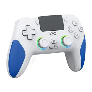 RGB  Controller for PS-5/PC, Hall Effect Joysticks & Triggers Gamepad with Programmable/Remap/Turbo Functions, 3.5MM Audio Jack, 6-Axis Motion Control,Dual Vibration(Blue)