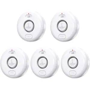 5 Pack Water Leak Alarm Detector, 120dB Loud Alert Water Sensor, IP66 Waterproof, Sensitive Leak and Drip Alert, Easy Installation for Home, Basement Flood Prevention, Bathroom, Sink, Laundry