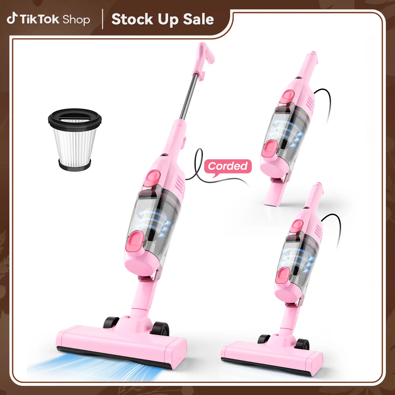 INSE R6X Corded Stick Vacuum, 15KPa Suction with 600W Motor, Ultra-Lightweight Bagless Upright Vacuum with Handheld for Home Hard Floor Hardwood Floor Pet Hair Car Cleaning home cleaning tools home appliances pet lovers home essentials #tiktokshopstockup