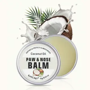 Coconut Oil Pet Paw & Nose Balm, 1 Count Natural Formula Moisturizing Pet Paw & Nose Care Balm, Pet Grooming Supplies