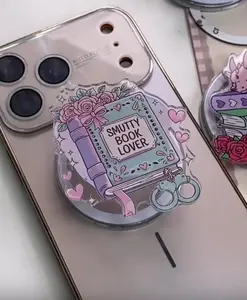 Smutty Book Lover Phone Grip, MagSafe Compatible Kindle Holder, Spicy Romance Reader Accessory