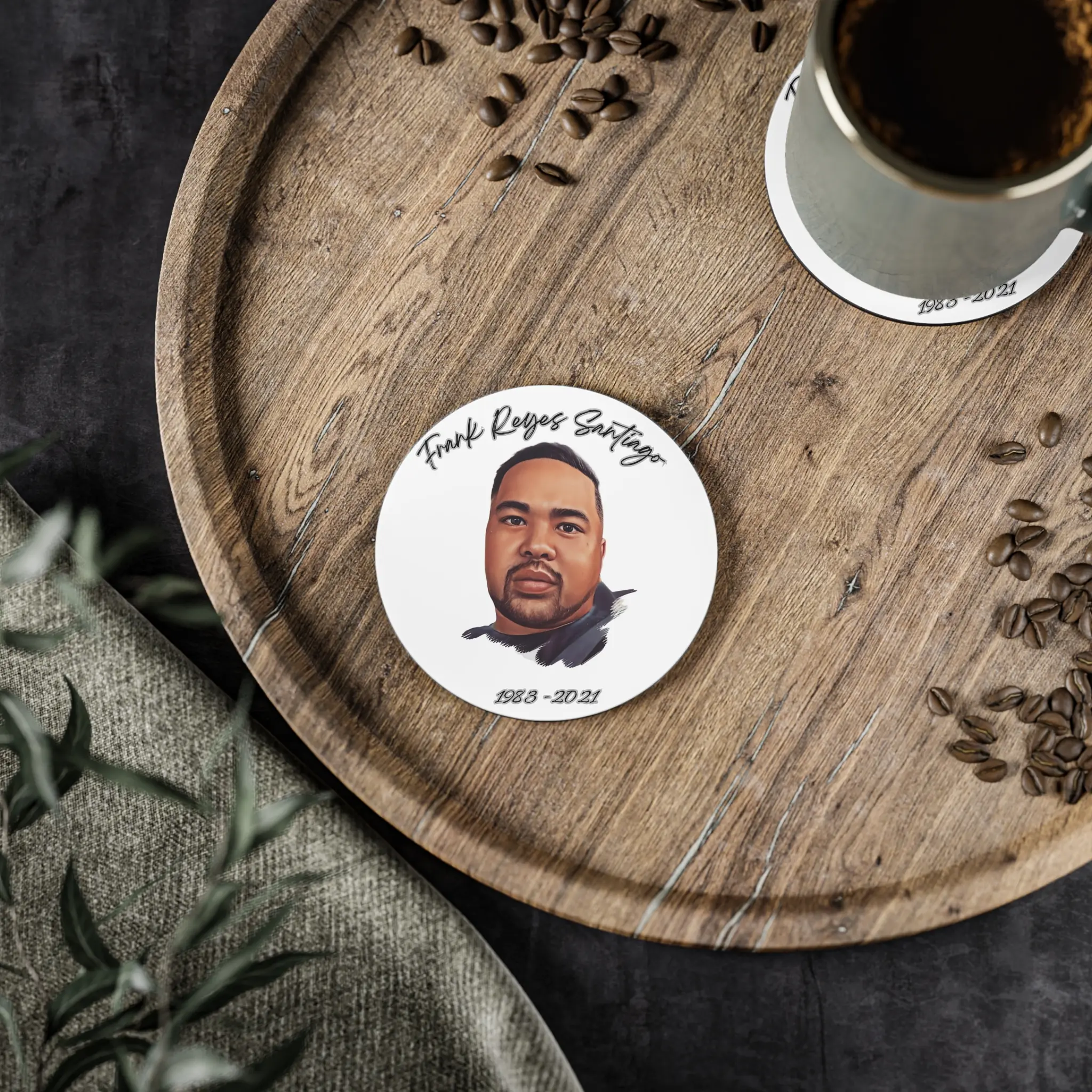 High-Quality Custom Ceramic Coasters - Set of 4 with Personalized Image - Durable Square Drink Coaster with Cork Base - Tableware for Kitchen - Cutlery & Tableware Placemats & Coasters
