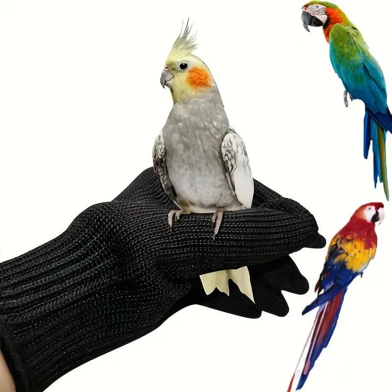 Anti-Bite Mesh Gloves for Bird Training & Small Animal Handling, Reinforced Chewing Protection, Comfort Fit for Parrots, Squirrels, Hamsters, Hedgehogs