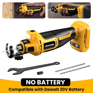 【No Batteries】Vaxcanz Milwaukee 20V30000/，Cordless Drywall Cut-Out Tool for Dewalt 20V Battery, 3 Speed Adjustable Brushless Rotary Saw with Up to 30000 RPM, Compact Spiral Saw Kit for Cutting Wood Drywall,Sheetrock,Wood, (Bare Tool Only)