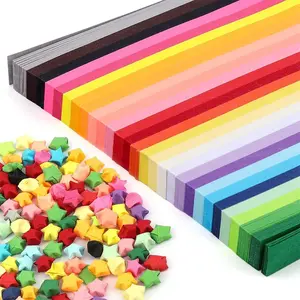 Multicolor Origami Paper Strips (1080pcs/set), Double-sided Origami Paper Strips, DIY Decorative Origami Paper Strip for Making Stars, Confetti, Scrapbooking, Craft, Party Decoration