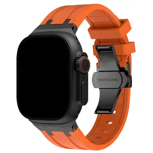 Band for Apple Watch Ultra 2/1 49mm Series 10 9 8 7 6 5 4 Se 46mm 45mm 44mm Silicone Sporty Strap for Iwatch Ultra 49mm 10 46mm Bracelet Smart Watch Strap