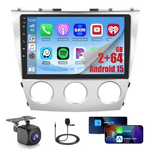 2+64GB Android 15 Car Radio for Toyota Camry 2006-2011 (Manual A/C) with Wireless CarPlay Android Auto, 10.1" Touch Screen Car Stereo for Camry with GPS WiFi Bluetooth EQ 26UI FM RDS Backup Camera