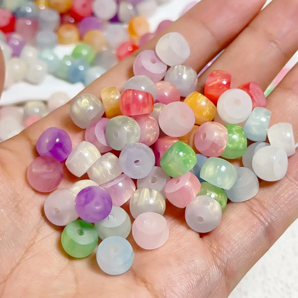 Gilded Oblique-Cut Resin Cat Eyes Loose Beads - High-End DIY Beading Accessories with Bodhi Star Moon Colon Spacer Plate for Beaded Jewelry Bracelets