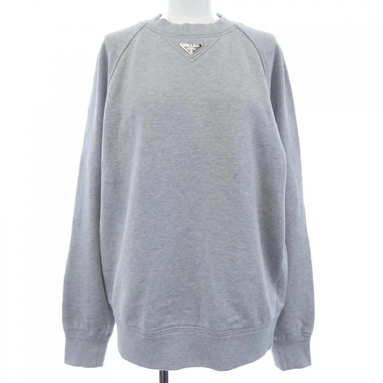 Pre-owned PRADA Cotton Small Leather Goods Triangle Logo Sweatshirt