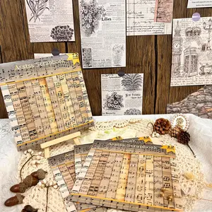 Vintage Scrapbooking Paper Pad, 12 Sheets Scrapbooking Paper Pad, Heavyweight Cardstock for Bullet Journaling, Collage Art, Greeting Cards, Scrapbook & Crafts