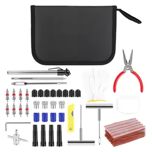 80Pcs Professional Heavy Duty Tire Repair Kit Tubeless Patch Tool Set for Car Truck ATV SUV Motorcycle