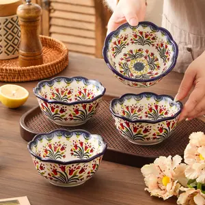 Polish Porcelain Cereal Bowls Set, Ceramic Bowl, Serving Bowls, Tableware, 1-8pcs Sizes, 12.7cm 13.4oz Capacity, Microwave & Dishwasher Safe, Ideal for Breakfast