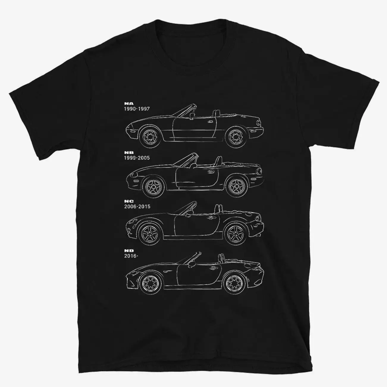 MX-5 Miata Generation Bluepint JDM Eunos Sports Car Auto Unisex T-Shirt Sweatshirt Hoodie, Classic, Muscle Car Fans, Gift for Car Lovers