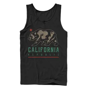 Men's Lost Gods California Republic Bear Shadow Tank Top