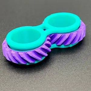 3D Printed Double Ring Gear Style Fidget - Unique Design & Multi-Color