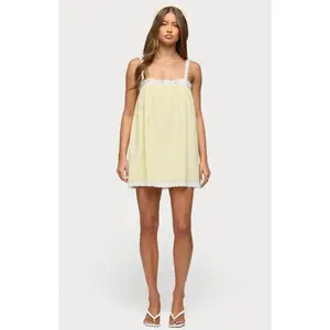 Edikted Women's Hipla Contrast Lacey Cotton Dress
