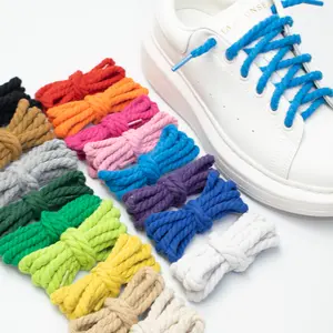 3 pairs of 6mm powder blue, black and white multi-color twist laces are suitable for athleisure board laces