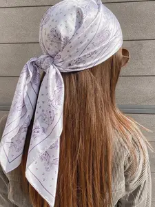 Women's Fashion Leopard Print Square Scarf, Fitted Design, Elegant Classic Headscarf, Comfortable Sun Protection, Perfect Gift for All Seasons