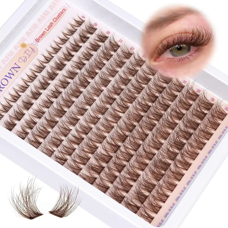 False Eyelashes Cluster Set, High Quality Eyelashes, Natural-Look with Invisible Band, 8-16mm D Curl, Dense Eyelashes, DIY Eye Makeup, Naturally Curly Eyelashes, Volume Lash Clusters, Cosmetic False Lashes, Eyelash Extensions, Fake Eyelashes Clusters