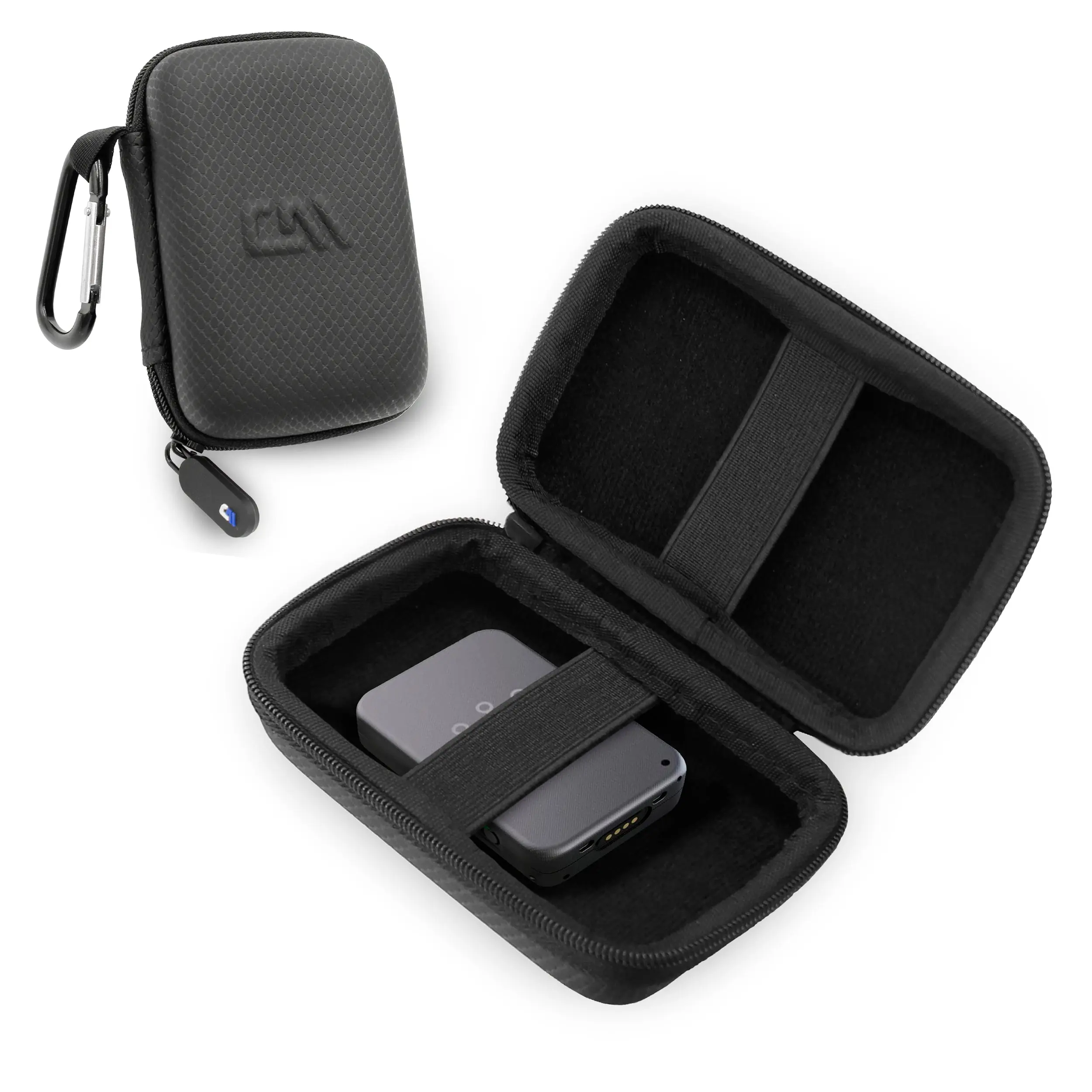 Golf Tracker Carrying Case Compatible with Arccos Air Game Tracker - Compact Hard Shell Golf GPS Travel Case with Carabiner Clip