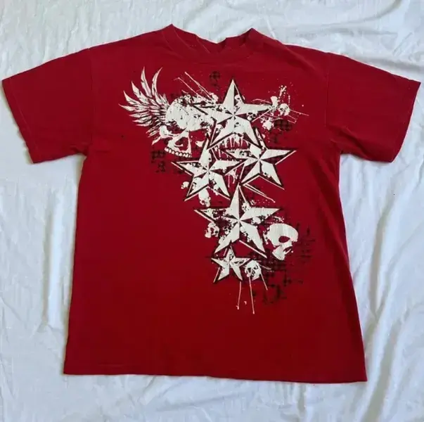 Y2K Aesthetic Red Goth E-girl Gothic 90s, Unisex T-Shirt, Tapout Style Mma Elite, Gift For Men Women Top Womenswear Streetwear Tshirt