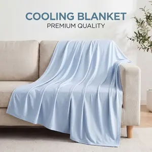 Cooling Blanket for Hot Sleepers, Q-Max Coolness Value 0.35, Multi-Color Moisture-Wicking Fabric, Soft and Breathable, Versatile Use