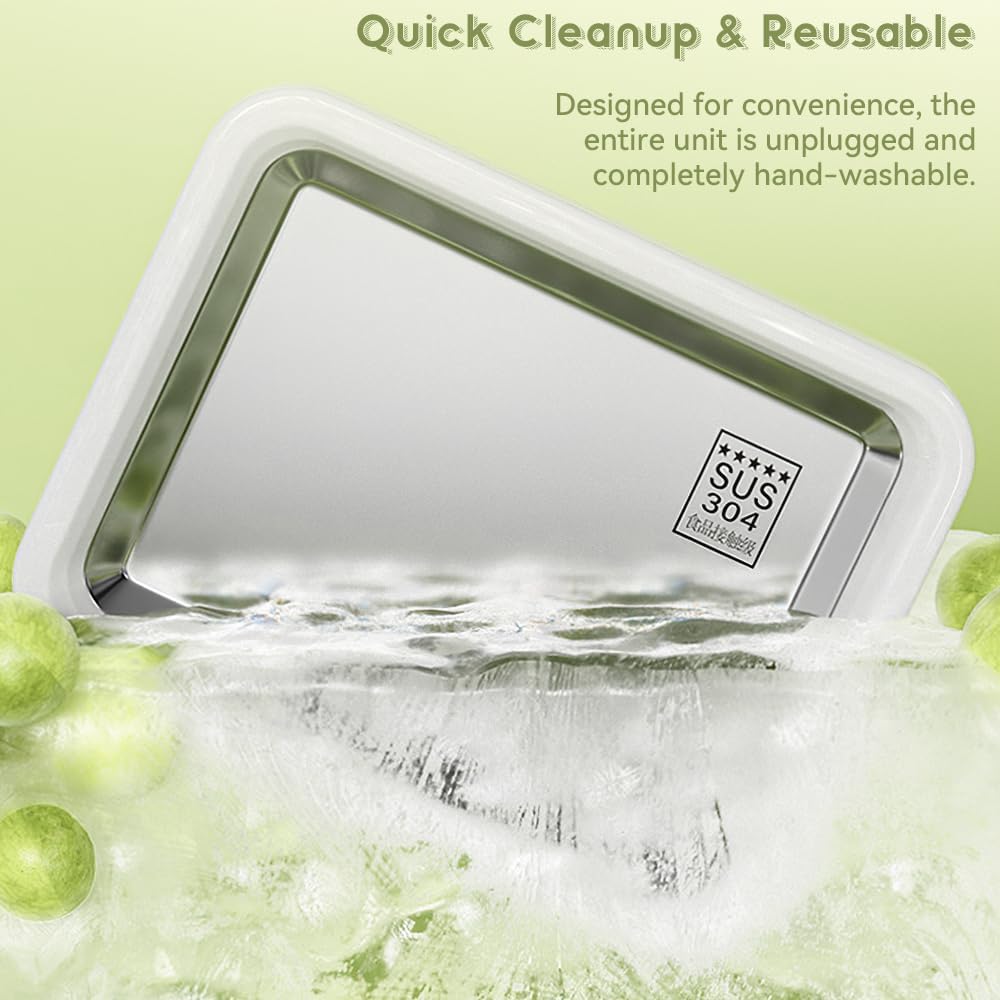 Ice Cream Roller Maker – DIY Rolled Ice Cream Tray | Instant Frozen Yogurt & Gelato Pan for Home | Fun Parent‑Child Activity | White