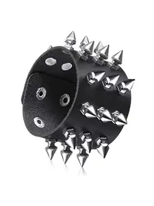 Fashion Punk Skull Rivet Bracelet Bangle, Unisex Street Style Gothic Jewelry for Halloween Party, Perfect Gift for Rock Fans