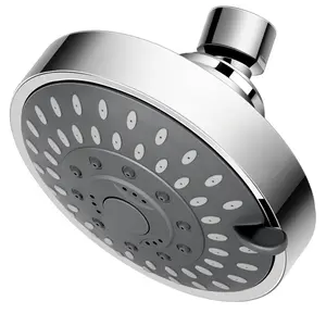 5 Modes High Pressure Shower Head, Chrome-plated 4 Inch Fixed Shower Head, Universal Shower Equipment for Home Bathroom