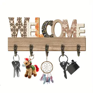 1pc Letter Wall Decoration Floating Frame Wall Hook, Special Design Vintage Key Hook, Entrance Key Hook, Beautiful Room Decoration Practical Hook, Home Decoration Hook, Kitchen Accessory Hook, Bathroom Decoration Hook