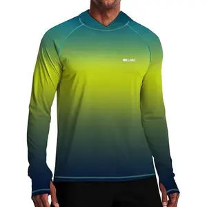 Men's UPF 50+ Sun Protection Hoodie Shirt Long Sleeve SPF Fishing Outdoor UV Hiking Lightweight Shirts