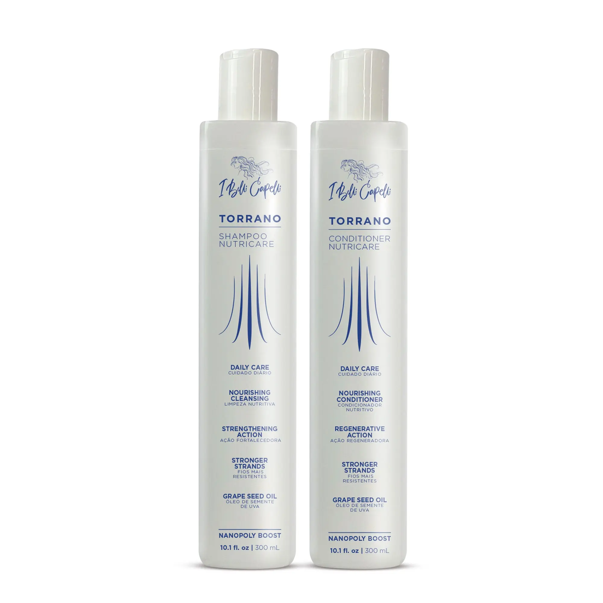 Kit I Belli Capelli Torrano NutriCare Home Care Shampoo and Conditioner 2x300ml / 2x10.1 fl.oz