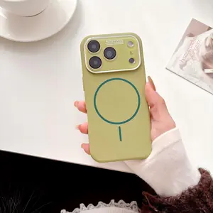 Ultra Shockproof Pastel Cyan Case for iPhone 17 Pro/17 Pro Max/16 Pro Max/15 Pro - Military-Grade Drop Protection, Anti-Fingerprint & Anti-Yellowing, Soft Non-Slip Skin-Friendly Eco-Silicone, Comfortable Grip, MagSafe & Large Camera Window Full Wrap Cover