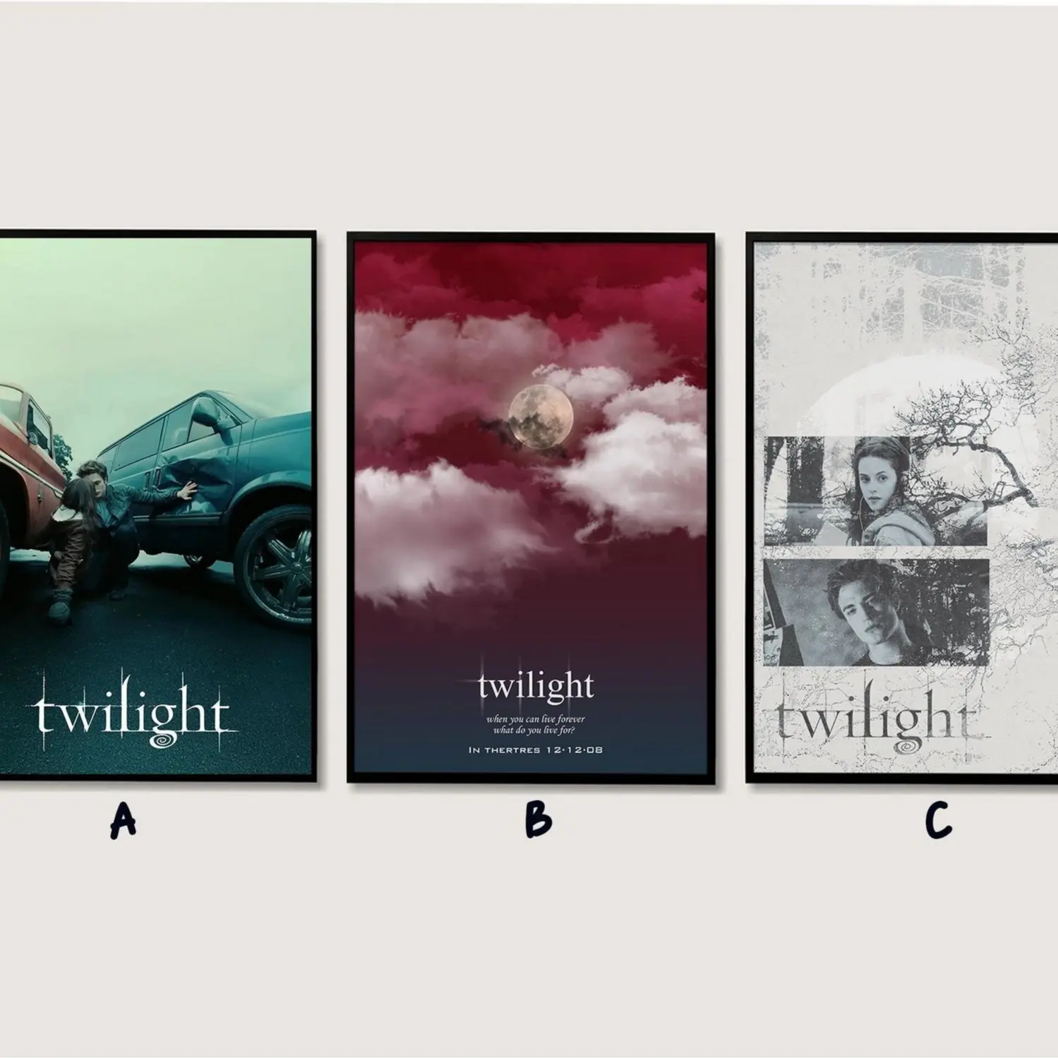 Twilight Movie Poster, Cinematic Film Wall Art, Canvas Print Home Decor (Unframed)