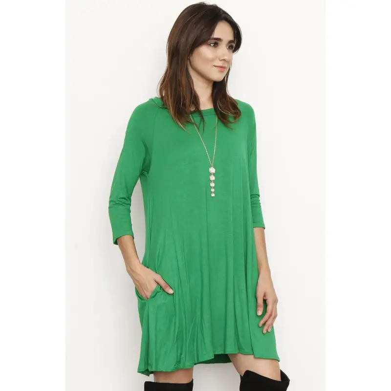 Navy Stripe Floral Panel A-Line Tunic Dress - TikTok Shop