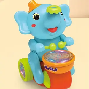 Electric Elephant Design Toy Car, Cute Intelligence Education Toy with Light & Music, Creative Musical Toy Car for Boys & Girls without Battery, Sensory