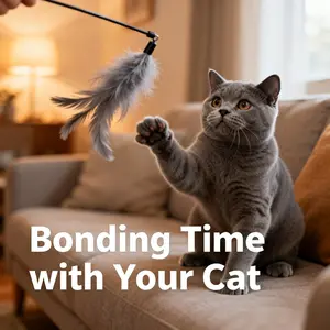 【Holiday Haul】Cat Wand Toy, Cat Interactive Toys for Indoor Cats, Cat Feather Toys for Play Chase Exercise with Kitten