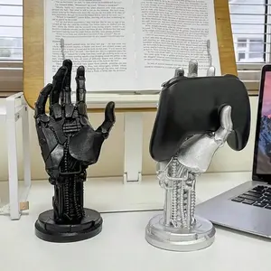 Futuristic Cyberpunk Mechanical Arm Statue, Palm, Game Controller Holder, Headphone Stand, Desktop Decor, Perfect Gift for Gamers, Collectible Room Decor