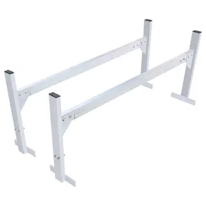 【FathersDayGift】 VEVOR Van Roof Ladder Rack, 2 Bars Aluminum Alloy Roof Ladder Racks, 400 LBS Capacity Rain-Gutter Van Roof Rack, Adjustable Length 51.2" to 81.1", Van Ladder Rack for Van, Cargo, Trailer