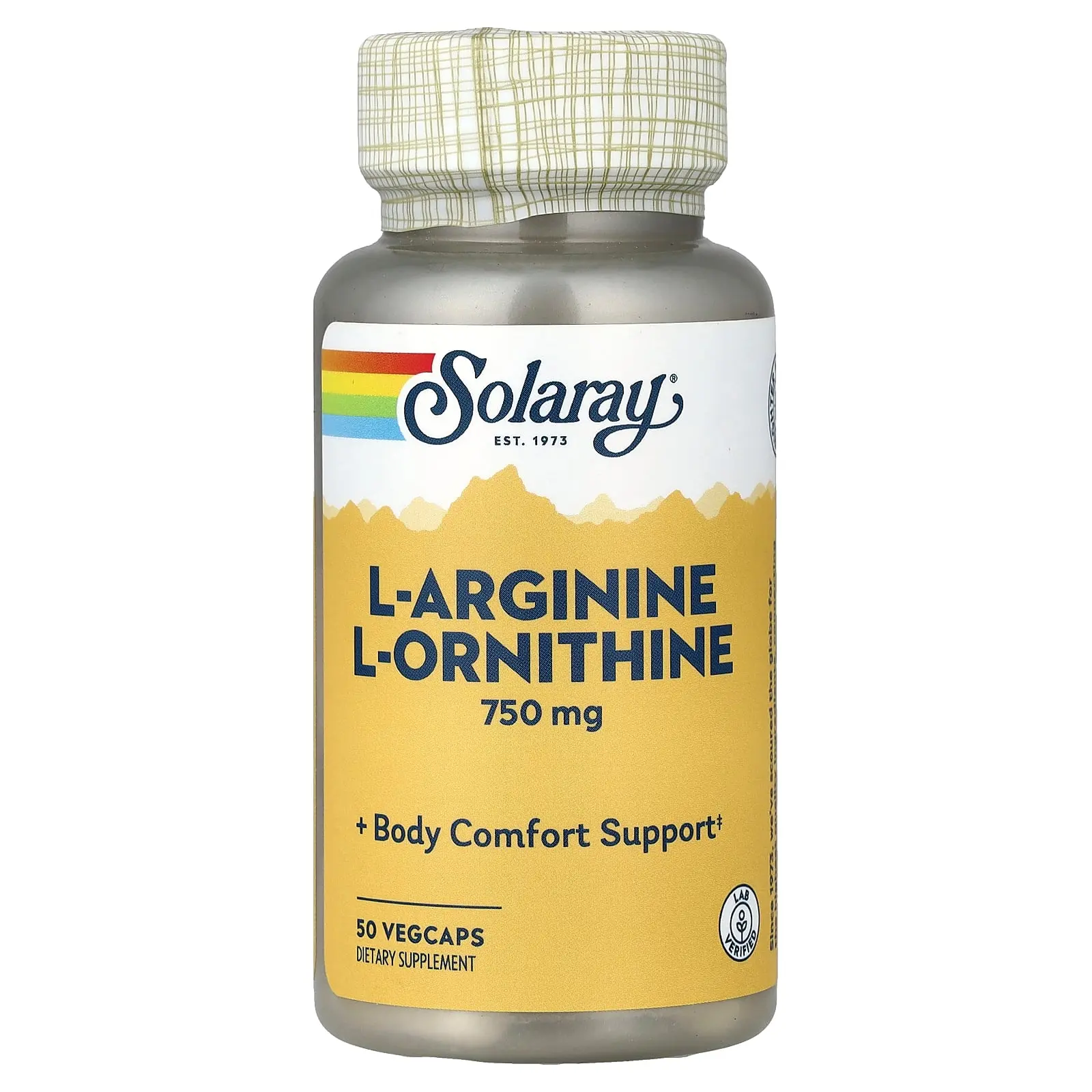 Solaray L-Arginine L-Ornithine, 50 VegCaps